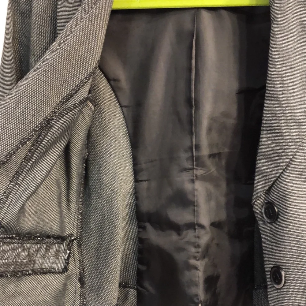 My Michelle - Black-Textured, Belted, Crop Blazer - Picture 7 of 7